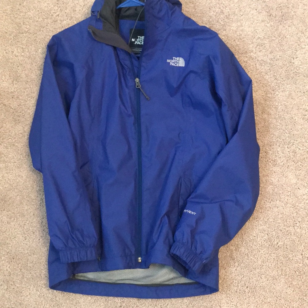 North Face Blue Windbreaker Rain Jacket Hyvent